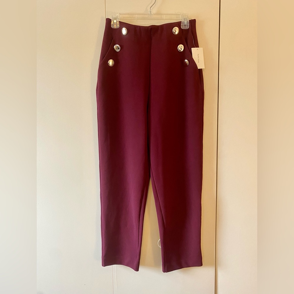 High Waisted Pant with Buttons